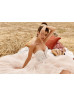 Strapless Lace Tulle Bohemian Wedding Dress With Detachable Sleeves